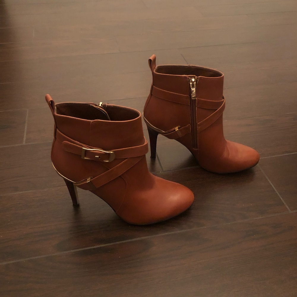 Marc Fisher Tan Leather Booties - image 2